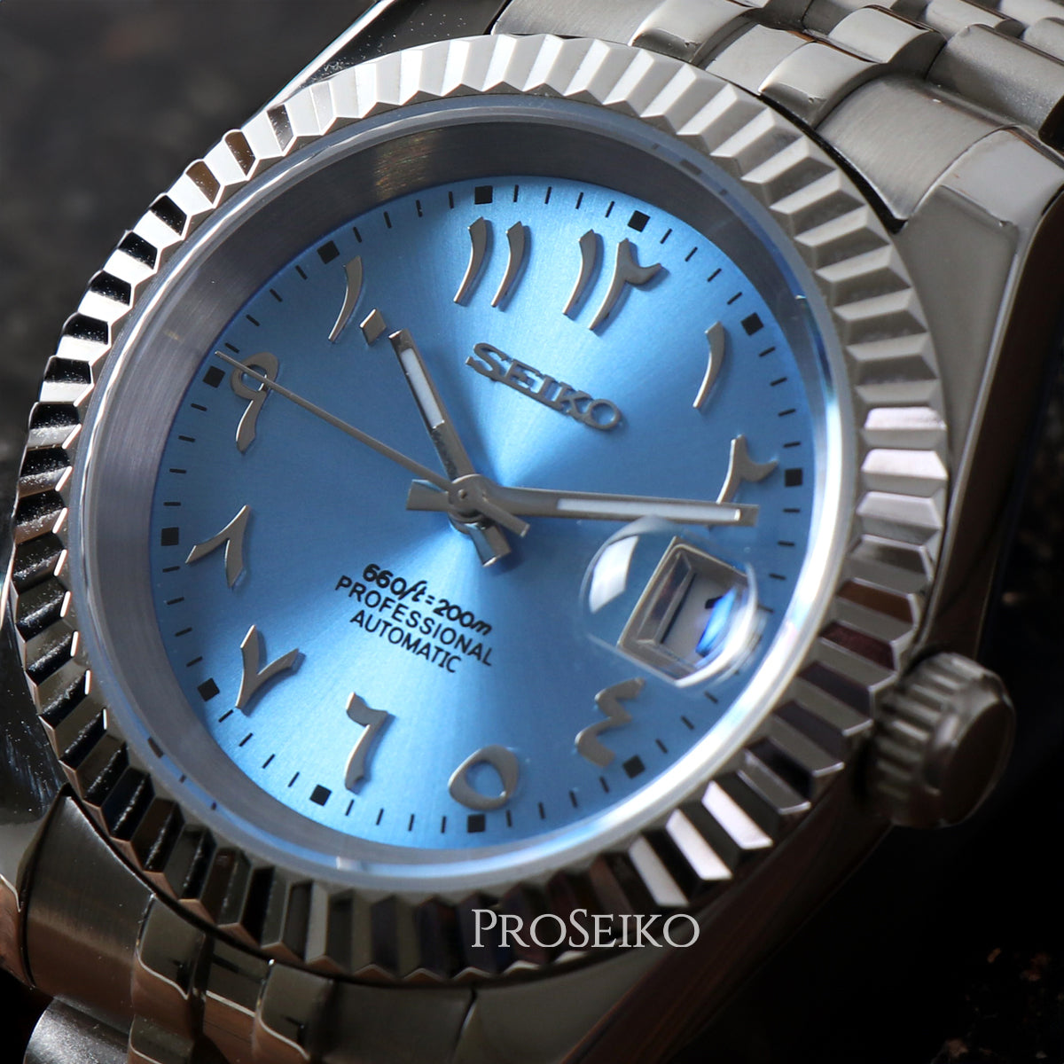 Montre Justeiko - Arabic - Ice Blue