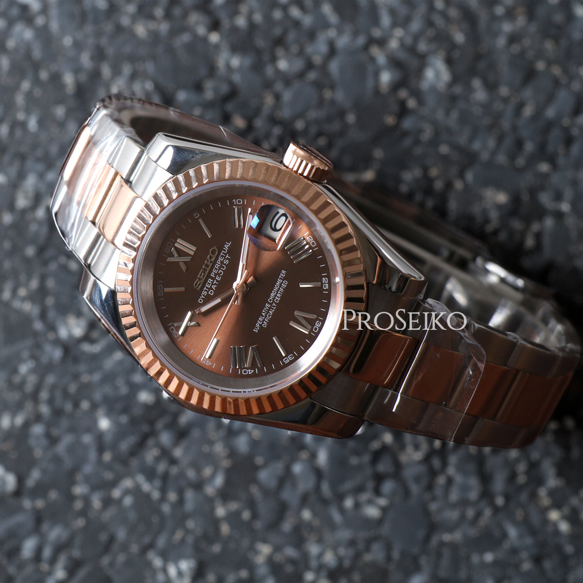 Montre Justeiko - Oyster - Chocolat