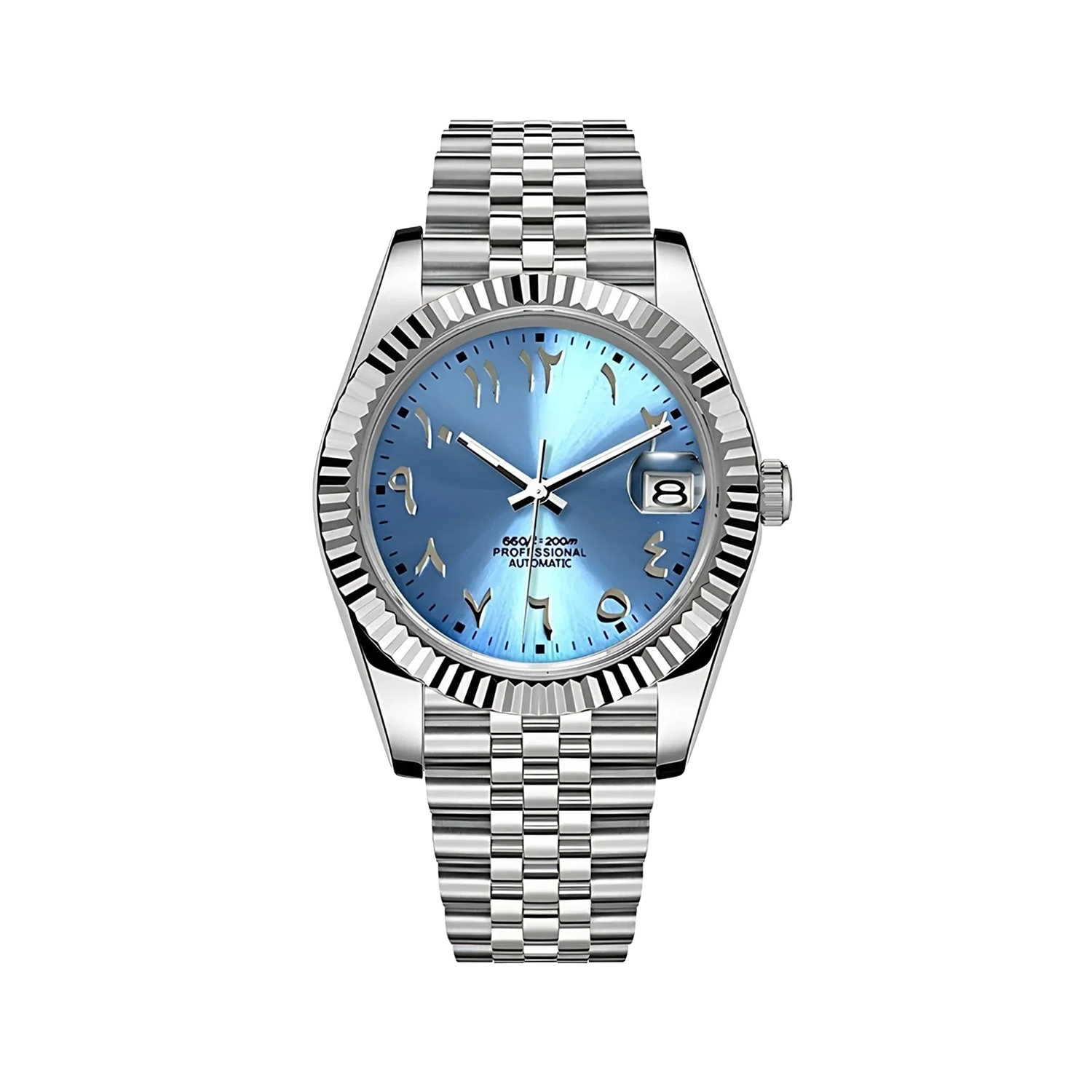 Montre Justeiko | Arabic | Ice Blue