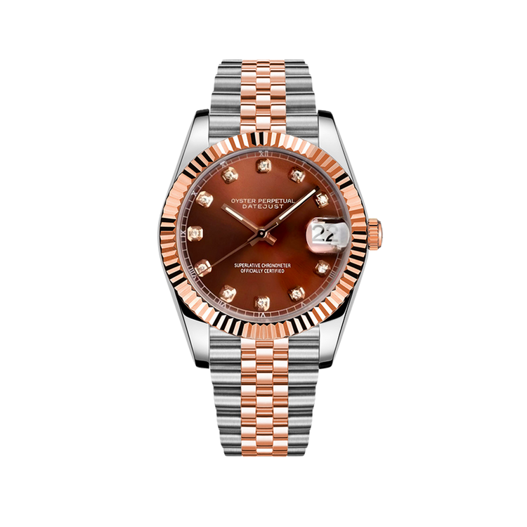 Montre Justeiko - Diamond - Brown
