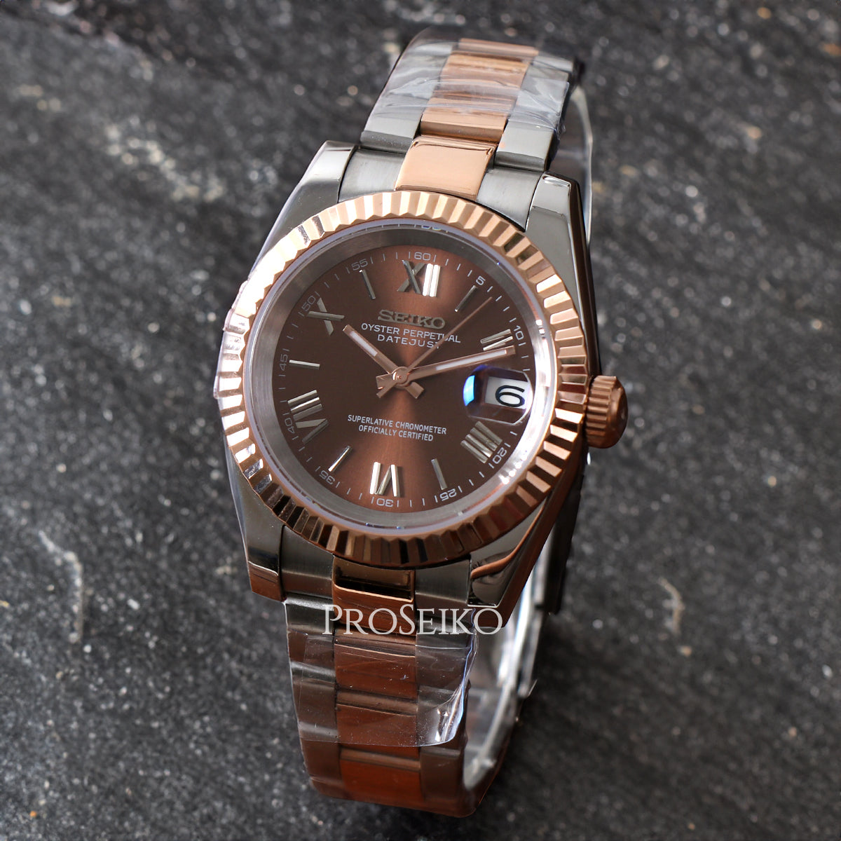 Montre Justeiko - Oyster - Chocolat