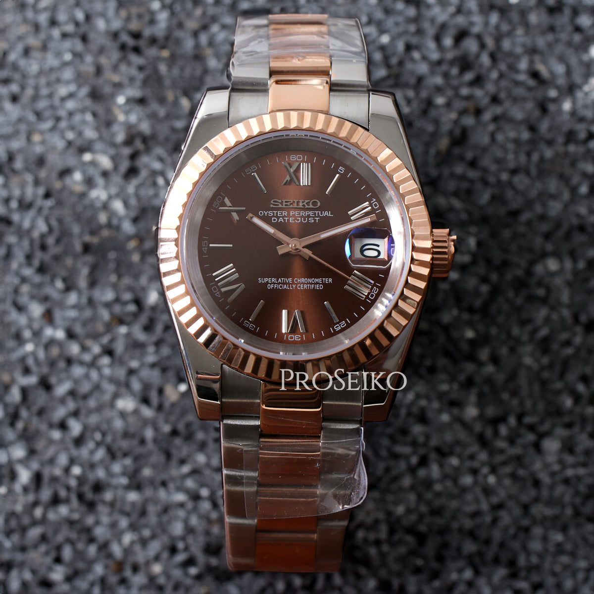 Montre Justeiko - Oyster - Chocolat