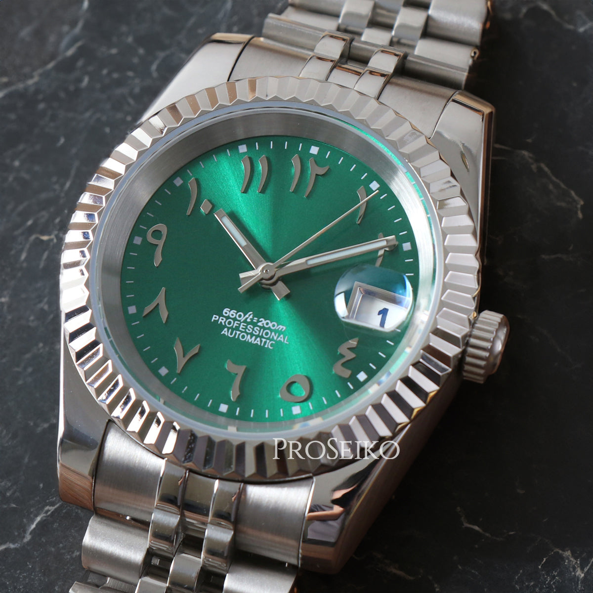 Montre Justeiko - Arabic - Green