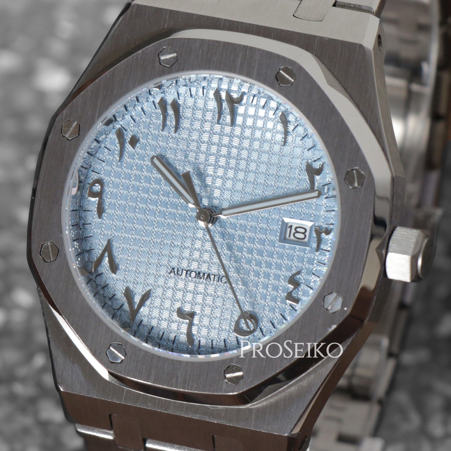 Montre Seikoak - Arabic - Ice Blue