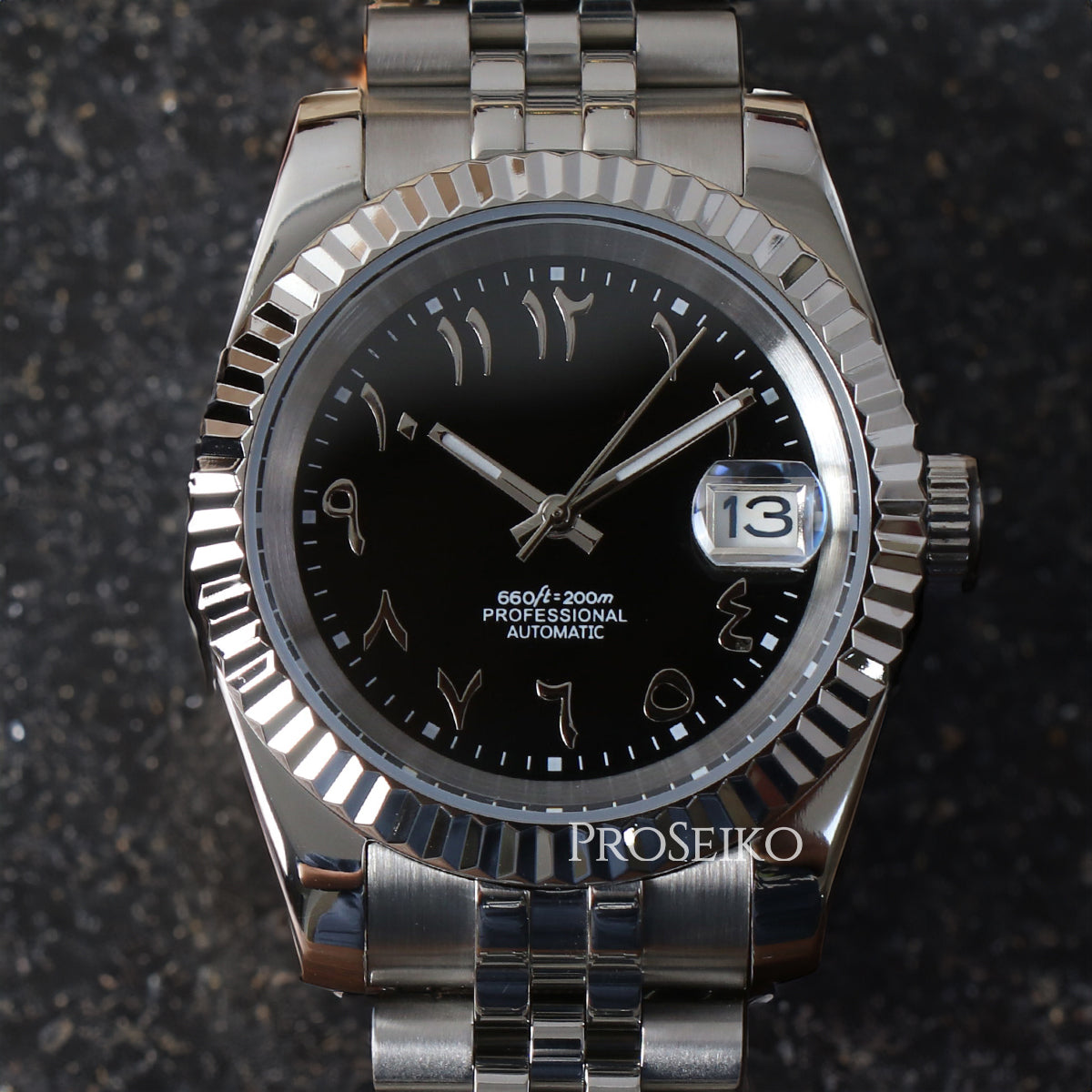 Montre Justeiko - Arabic - Black