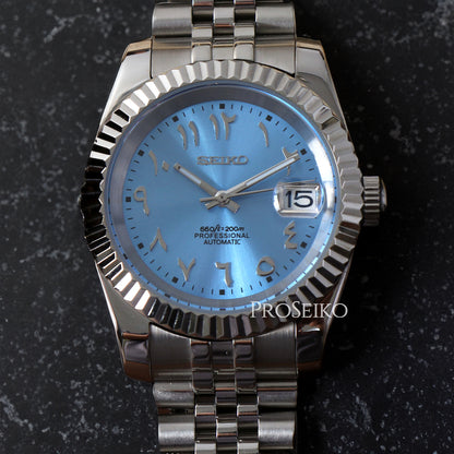 Montre Justeiko - Arabic - Ice Blue