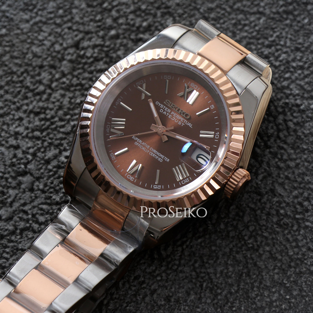 Montre Justeiko - Oyster - Chocolat