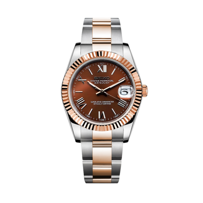 Montre Justeiko - Oyster - Chocolat