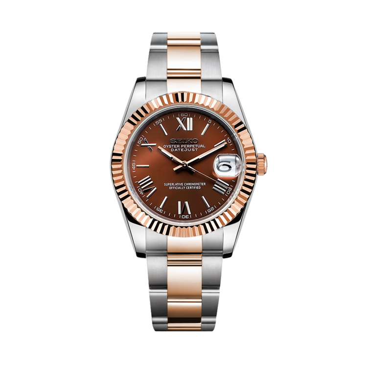 Montre Justeiko - Oyster - Chocolat