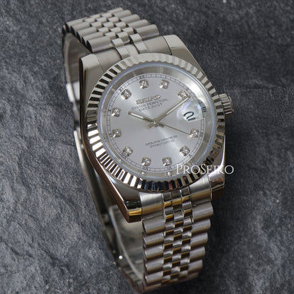 Montre Justeiko - Diamond - Silver