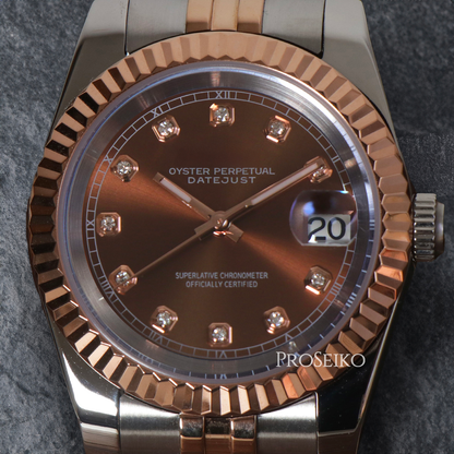 Montre Justeiko - Diamond - Brown
