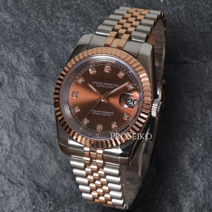 Montre Justeiko - Diamond - Brown
