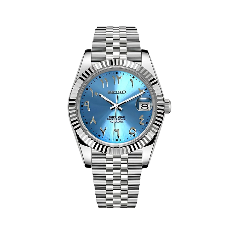 Montre Justeiko - Arabic - Ice Blue