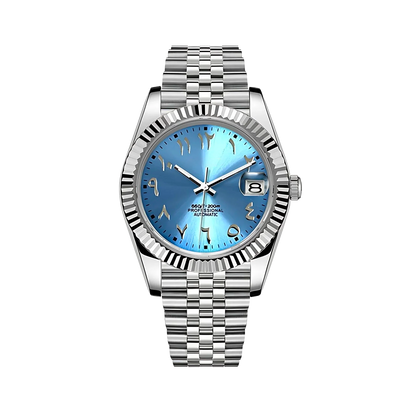 Montre Justeiko | Arabic | Ice Blue